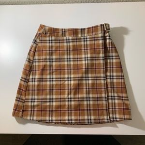 Brandy Melville Plaid Skirt with Buckle